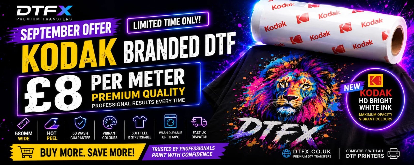 Kodak premium DTF printing