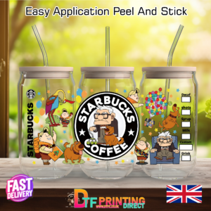up v1  Glass 16oz libby cup Can Wrap  UVDTF Cup print