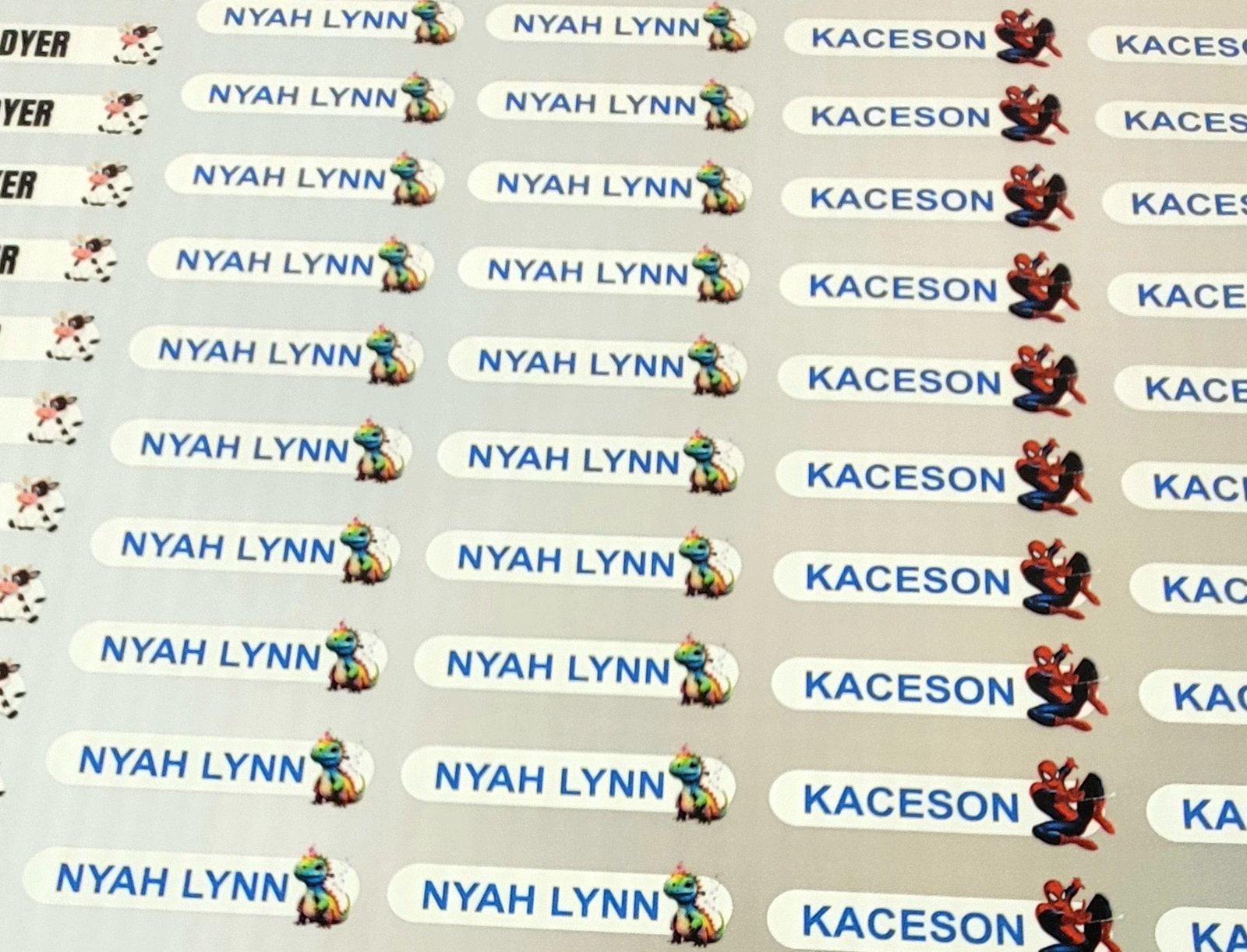 pop out Kids Clothing Labels, Iron on Name Tags, Iron on Labels for School and Nursery