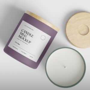 Candle mug company ready to apply perm stickers x80 logos uvdtf