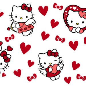hello kitty hearts 16oz UVDTF Tumbler Wrap