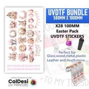 28 easter pack 100mm ready to press stickers personalised uvdtf gangsheet 580mm x 1000mm
