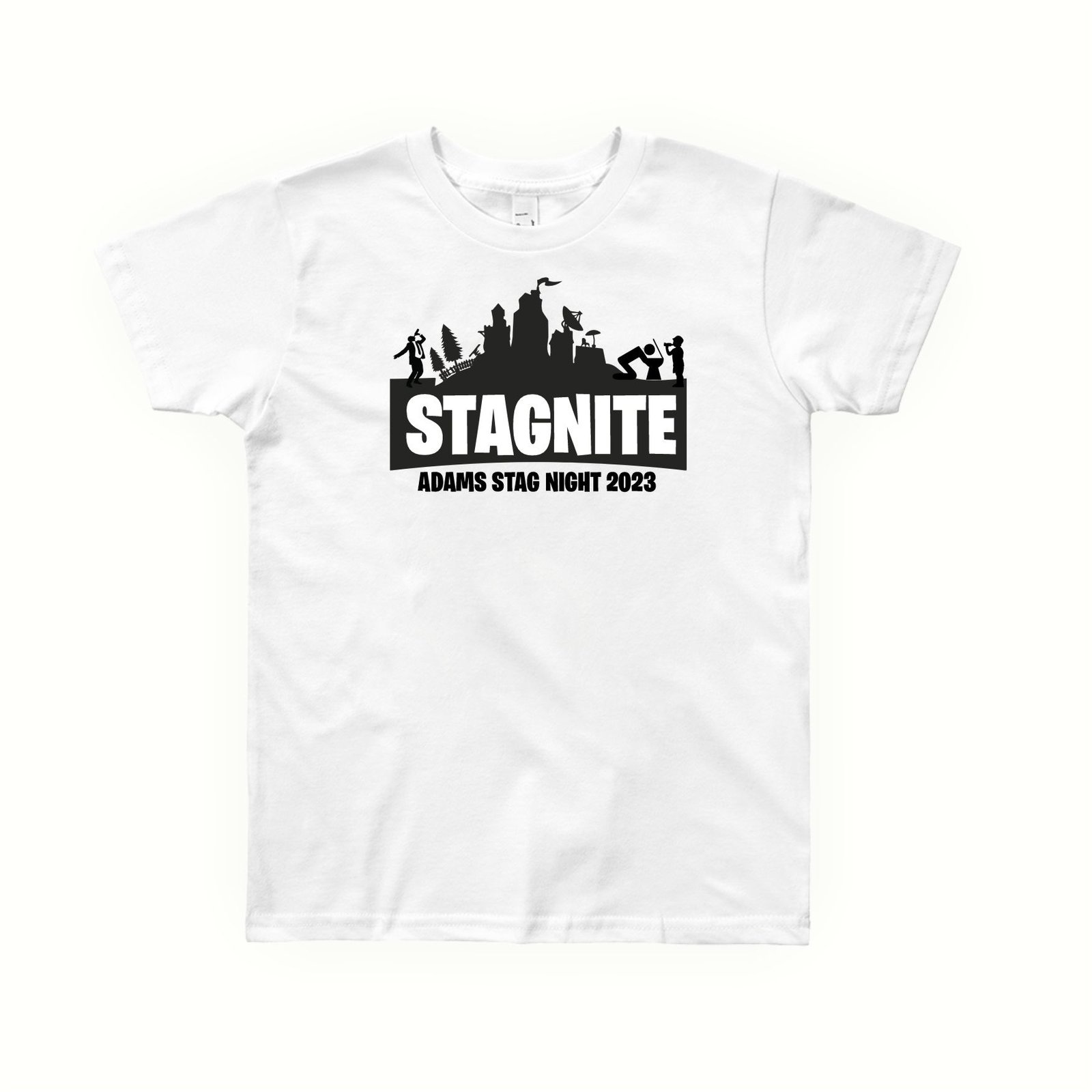 Gamer Stagnite themed white adults tshirt