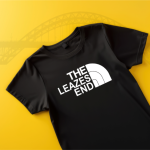 Newcastle T-Shirt - Leazes End face black adult kids tshirt