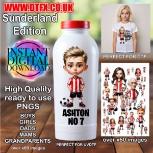 sunderland Dollz Digital Download perfect quality - PNG File - Sublimation - UV/DTF - Digital Download perfect for uvdtf dtf
