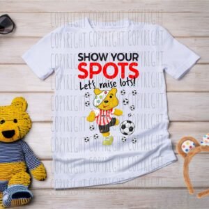 Sunderland Pudsey Bear kids white tshirt