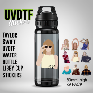 Taylor Swift UV stickers perfect for cups tumberlers glasses etc