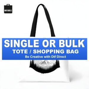 Single or Bulk Personalised Tote Bag Varsity cotton shopper long handle