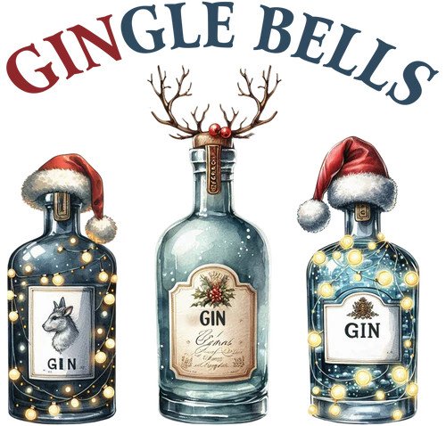 Gingle bells 16oz UVDTF Tumbler Wrap
