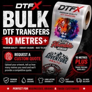 Bulk DTF Transfers 10 Metres+ | Trade DTF Printing UK | DTFX