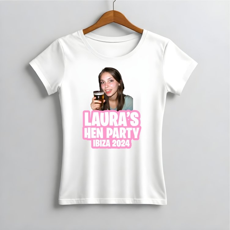 Personalised FACE Hen Do Party T-Shirts, Last Night of Freedom, Hen Do Tops, Hen Weekend, Hen Group Custom T-Shirts, Costume DTF print ready to iron on