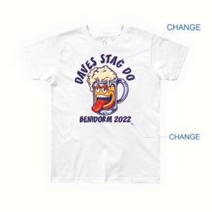 Pint Glass LADS Holiday stag tshirts white