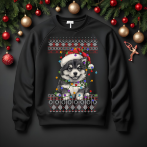 Husky Pup Christmas Jumper – Kids & Adults