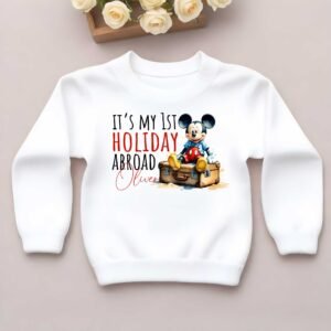 mickey It's my first Holiday Abroad  Personalised Ready to press or  iron dtf print
