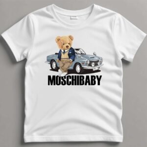 moschibaby car teddy  dtf print ready to press or iron on