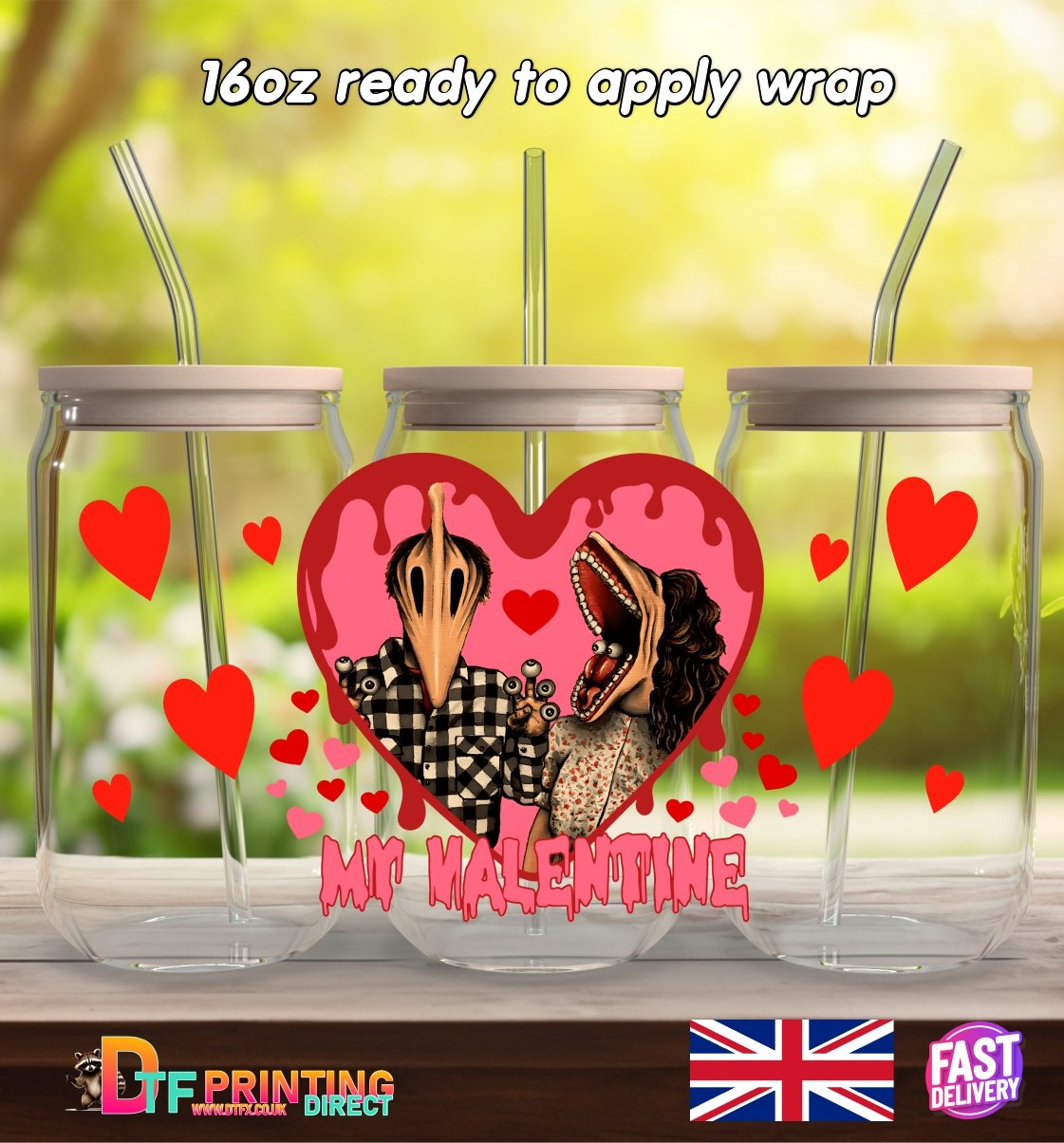 valentine beetleguise parents uvdtf libby cup sticker