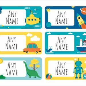 Kids Clothing Labels, Iron on Name Tags, Iron on Labels for School and Nursery x42