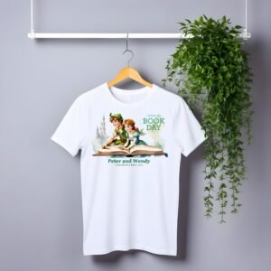 peter and wendy World book day kids adults white tshirt