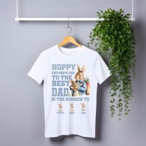 peter rabbit personalised TShirt, Dad Shirt, Fathers Day, Custom Shirt With personalised baby  rabbit
