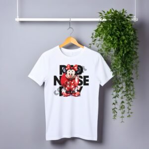 Minnie red spotty jumpsuit strip Red nose Character tshirt