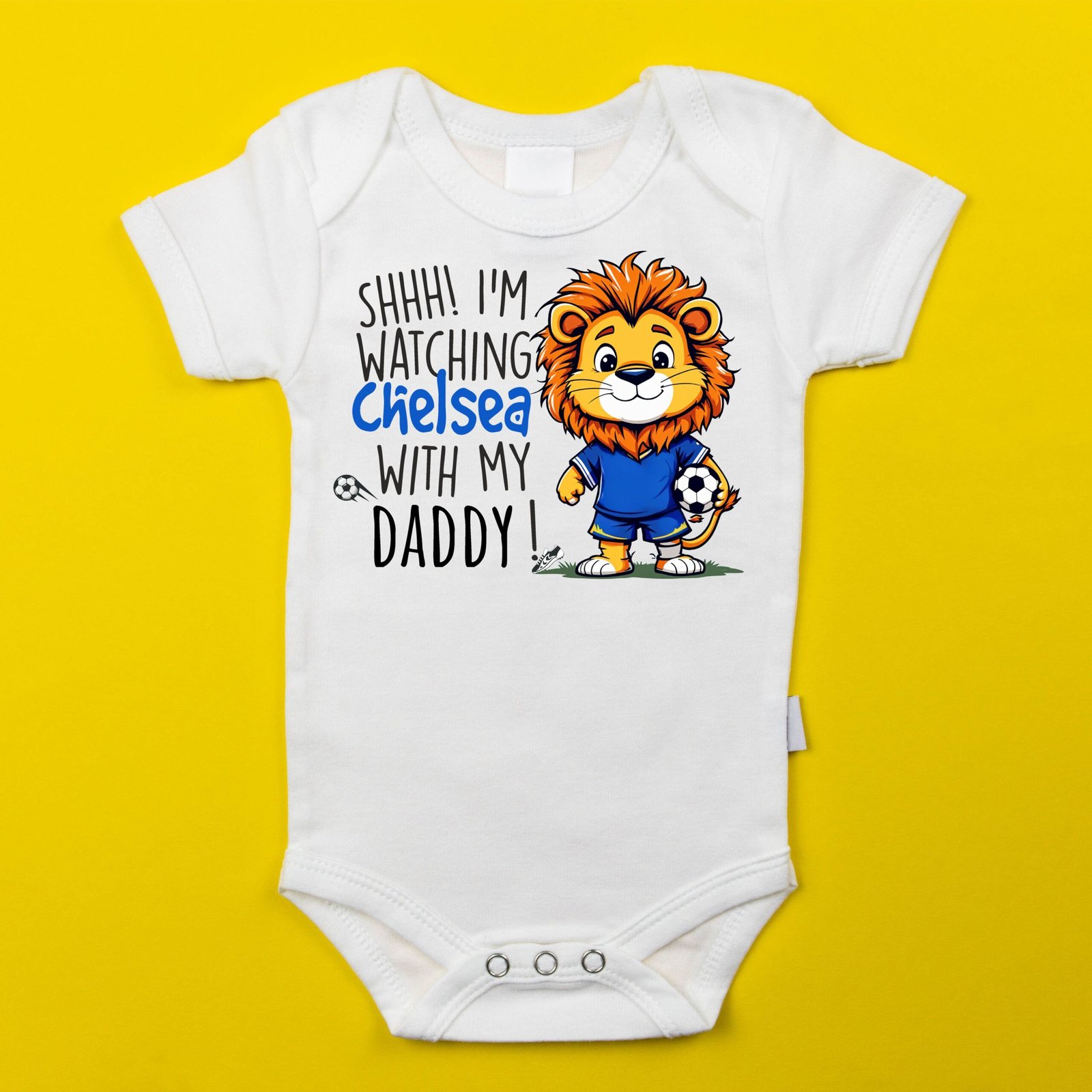 shhh im watching chelsea with my daddy funny football supporters vest
