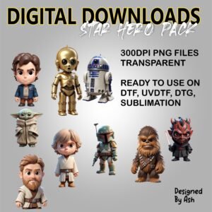 star hero pack 1 Download perfect quality - PNG File - Sublimation - UV/DTF - Digital Download perfect for uvdtf dtf