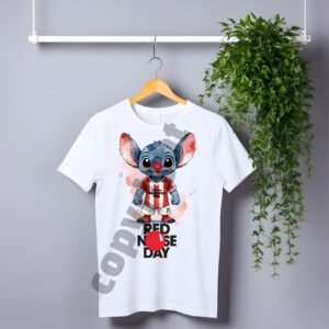 blue monster with sunderland strip Red nose Character tshirt